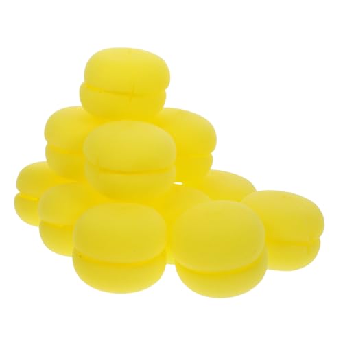 Healvian 12 Stück Teiliges Haarschaumwickler Kreative Styling Tools für Locken Schonende Haarschaumrollen Gelb für Damen und Mädchen von Healvian
