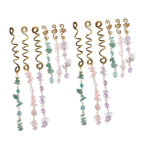 Healvian 12 Stück Teiliges Haarschmuck für Zöpfe Ethno Haarbänder mit Dreadlock Anhängern Kreative Haaraccessoires für Verschiedene Anlässe Langlebig und Wiederverwendbar von Healvian