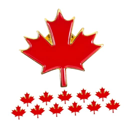 Healvian 12stücke Kanadischer Ahornblatt Anstecker Metall Brosche Für Kleidung Taschen Und Hüte Stilvolles Enamel Pin Zur Feier Des Canada Day Robuste Vielseitige Verwendbarkeit von Healvian