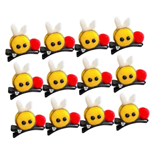 Healvian 12 Stück Teiliges Kleine Haarklammern mit Niedlichem Bienen Design Leichte Clips für Feines und Dickes Haar Einfache Befestigung Modischer Haarschmuck für Damen und Mädchen von Healvian