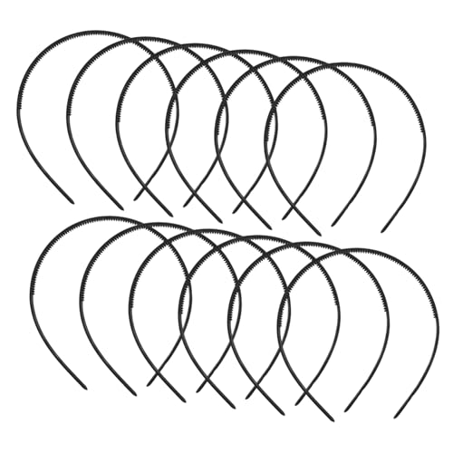 Healvian 12 Stück Teiliges Kunststoff Stirnband mit Rutschfesten Zähnen Halbfertige Diy Haarreifen für Damen und Mädchen Leichtes Strapazierfähiges Design für Sicheren bei Alltag und Sport von Healvian