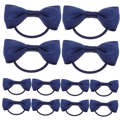 Healvian 12 Stück Teiliges Mädchen Haargummi Elastische Schleifen haarbänder mit Schleifenknoten Modischer Haarschmuck für Pferdeschwanz Passend zu Schuluniform und Freizeit Alltag und von Healvian