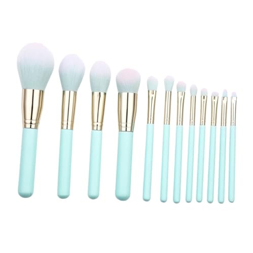 Healvian 12 Stück Teiliges Make Up Pinsel Set mit Premium Holzgriff Dichte Nylonborsten Puder und Rougepinsel Vegan Langlebig für Professionelle und Tägliche Anwendung bei Frauen von Healvian