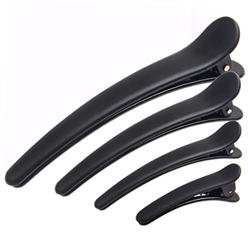 Healvian 12 Stück Teiliges Schwarze Haarklammern Beak Design Haarclips für Damen und Mädchen für Friseursalons und Täglichen Gebrauch von Healvian