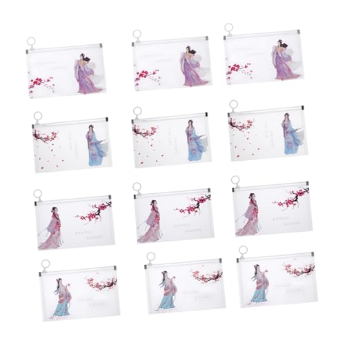 Healvian 12 Stück Teiliges Transparente Aufbewahrungsbeutel mit Reißverschluss Vielseitige Maskentaschen für Reise Schule Outdoor Feine Verarbeitung Glatter Verschluss Praktische von Healvian