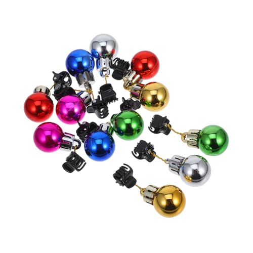 Healvian 12 Stück Weihnachts Bartklemmen Bunte Glänzende Bartkugel Deko Clips mit Sicherem für Männer Weihnachtsbaum Gesichtsbehang Festliche Bartornamente Zufällige Farbe Zufällige Farbe von Healvian