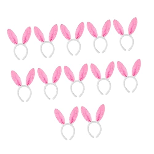 Healvian 12stücke Glühende Plüsch Hasenohren Haarreifen Für Kostümparty Lustige Bunny-ohr Kopfbedeckung Für Erwachsene Osterfeier Und Cosplay-dekoration von Healvian