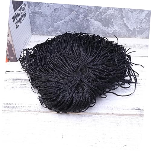 Healvian Geflochtene Haarperücke Für Frauen Synthetisches Braid Wig Schwarz Exotische Frisur Für Mädchen Bequem Und Atmungsaktiv Für Alltag von Healvian