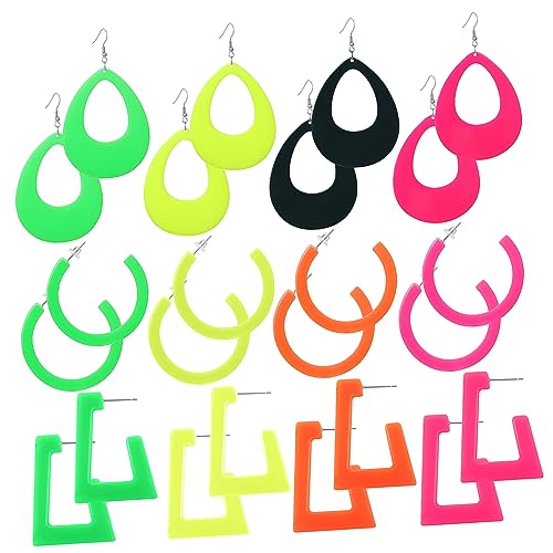 Healvian 12Paare Neon Retro Ohrringe für Frauen Geometrische Wasserfall Ohrringe Extravaganter Dangle Ohrschmuck für Partys Besondere Anlässe Leuchtenden Farben Healvian 12Paare Neon Retro Ohrringe für Frauen Geometrische Wasserfall Ohrringe Extravaganter Dangle Ohrschmuck für Partys Besondere Anlässe Leuchtenden Farben von Healvian