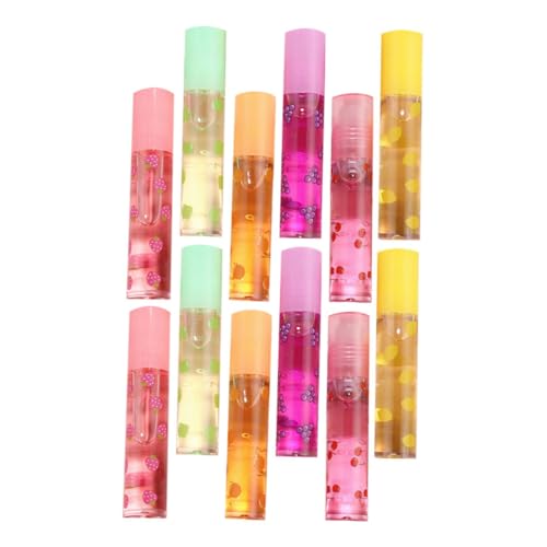 Healvian 12stücke Teiliges Transparenter Lippenpflege-lipgloss Für Frauen Feuchtigkeitsspendende Lippenstifte Mit Fruchtigem Design Für Jeden Anlass Und Geschenkidee von Healvian