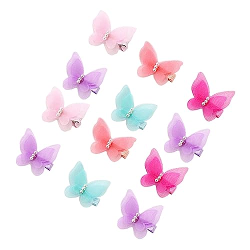 Healvian 12stücke Haarspangen Mit Schleife Und Perlen Kopfschmuck Aus Chiffon Für Junge Mädchen Haarclips Für Mädchen Attraktiver Schmuck Für Verschiedene Anlässe von Healvian