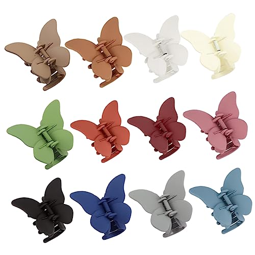 Healvian 12er-pack Haarspangen Für Damen Schmetterlingsklammern Für Dünnes Haar Dekorativer Haarverschluss Für Damen von Healvian