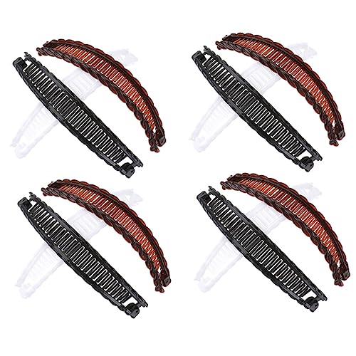 Healvian 12stücke Bananen-haarspangen Für Damen Stilvolle Haarclips in Und Kaffee Für Locken Hochsteckfrisuren Und Alltagsstyling von Healvian