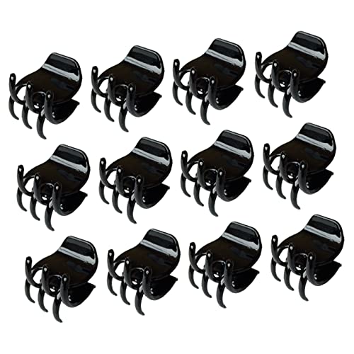 Healvian 12stücke Haarkrallen Aus Kunststoff Schlichte Haarspangen Minimalistischer Kopfschmuck Für Damen Und Mädchen Schwarz Langlebig Leicht Zu Verblassen von Healvian
