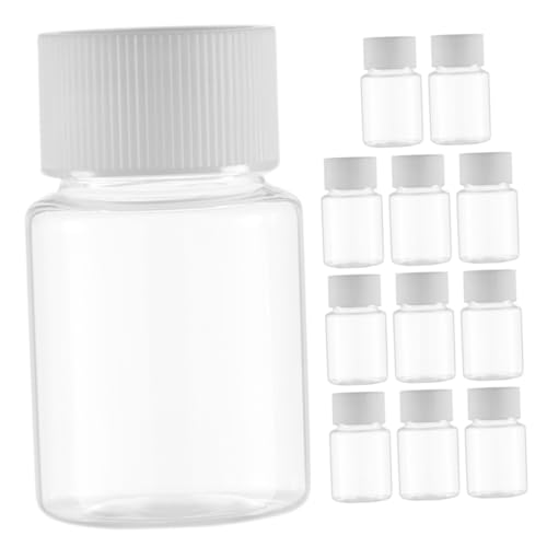 Healvian 12stücke Leere Plastikflaschen Mit Verschluss Pillenflaschen Für Medikamentenbehälter Flaschen Mit Kappen von Healvian
