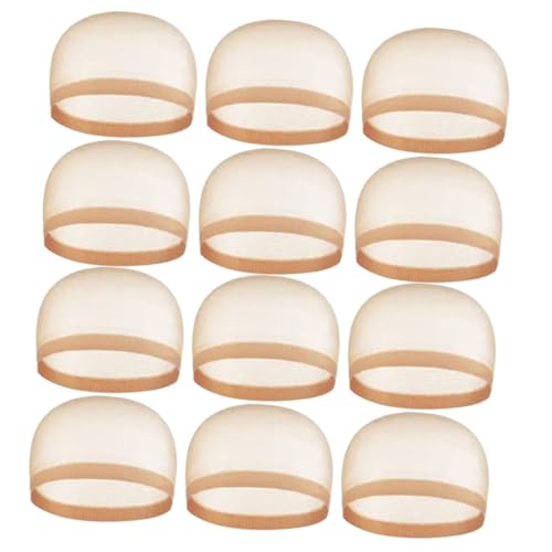 Healvian 12stücke Spitze Perückenhüte Atmungsaktive Mesh Perückenhüte Elastische Perückennetzkappen Perückennetzkappen von Healvian