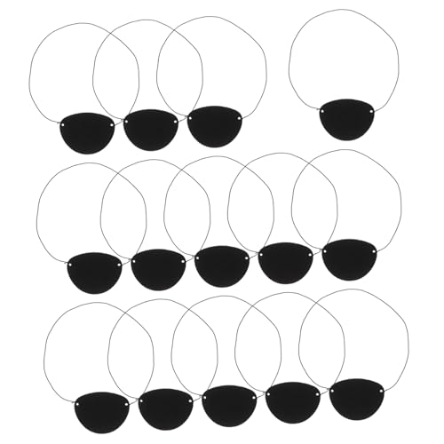 Healvian 14 Stück Augenbinde Patch Piratendekorationen Halloween Sicht Junge Mädchen Volle Augenabdeckung Augenflecken Kostüm Augenklappen Augenklappe aus Stoff Augenklappe-Cosplay Schwarz Healvian 14 Stück Augenbinde Patch Piratendekorationen Halloween Sicht Junge Mädchen Volle Augenabdeckung Augenflecken Kostüm Augenklappen Augenklappe aus Stoff Augenklappe-Cosplay Schwarz von Healvian