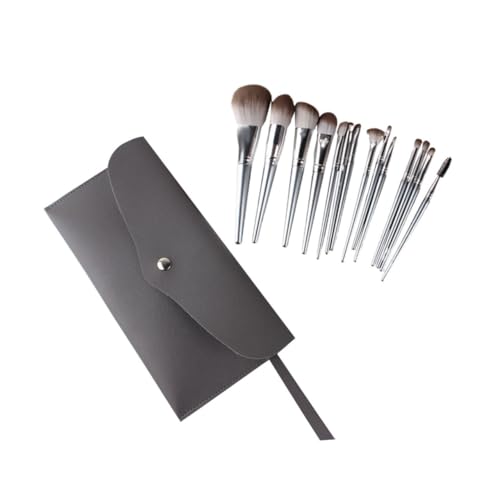 Healvian 14 Stück Makeup Pinselset Teilig Multifunktionale Kosmetikpinsel mit Synthetischen Fasern und Aufbewahrungstasche für Auftragen von Puder Foundation und Lidschatten von Healvian