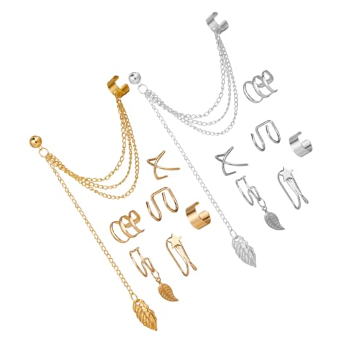 Healvian 14Stücke Teiliges Ohrmanschetten Für Frauen Metallische Ohrringe Dekorative Ohrclips Piercing Modisches Ohrzubehör Für Verschiedene Anlässe Healvian 14Stücke Teiliges Ohrmanschetten Für Frauen Metallische Ohrringe Dekorative Ohrclips Piercing Modisches Ohrzubehör Für Verschiedene Anlässe von Healvian