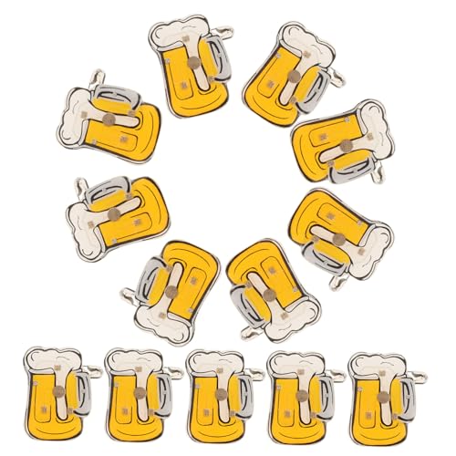 Healvian 15 Stück Teiliges Leuchtende Broschennadeln Bierkrug Cartoon Anstecknadeln für Oktoberfest Mädchen Auffällige Kleidung Zubehör von Healvian