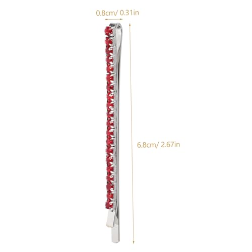 Healvian 15 Stück Teiliges Rote Strass Haarklammern Damen Funkelnde Kleine Haarspangen mit Robustem Design Eleganter Haarschmuck für Hochzeit und Alltag Rutschfeste Vintage Haaraccessoires von Healvian