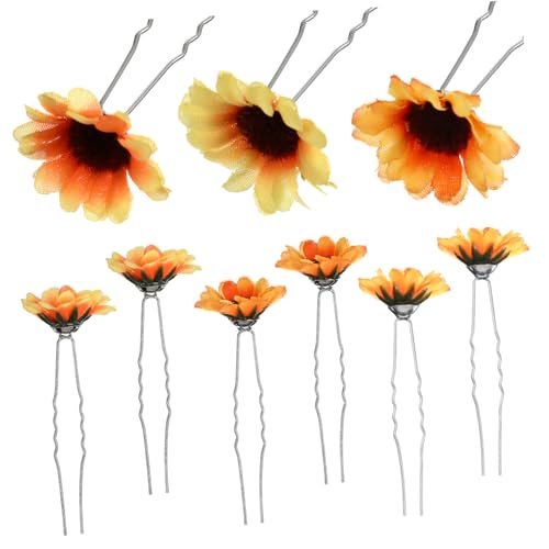 Healvian 15 Stück Teiliges Sonnenblumen haarspangen für Mädchen Modische DIY Haarschmuck Leichte Haarnadeln aus Vielseitig für Haar Bastelprojekte Geeignet von Healvian