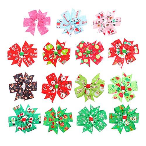 Healvian 15stücke Weihnachts Haarschmuck Mit Schleifen Bunte Haarspangen Für Mädchen Für Weihnachten Und Besondere Anlässe Strapazierfähige Und Dekorative Haaraccessoires von Healvian