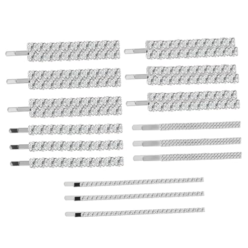 Healvian 15 Teiliges Haarschmuck mit Funkelnden Strass Haarspangen für Frauen Leichte Haarclips für Hochzeit Party und Festliche Anlässe Vielseitig und Tragbar von Healvian