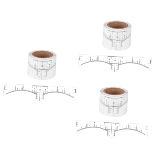 Healvian 150 Stk Augenbrauen-Tätowierung brow trimmer brow tool Lineal zur Positionierung der Augenbrauen Aufkleber Augenbrauenformer positionieren Messen der Augenbrauenlinie Haupt Plastik von Healvian