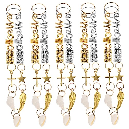 Healvian 159stücke Teiliges Haarschmuck Für Zöpfe Dreadlock Ringe Und Charms Kreative Haarspangen Für Stilvolle Frisuren Für Jeden Anlass Einfach Zu Verwenden Und Sicher Im Material von Healvian
