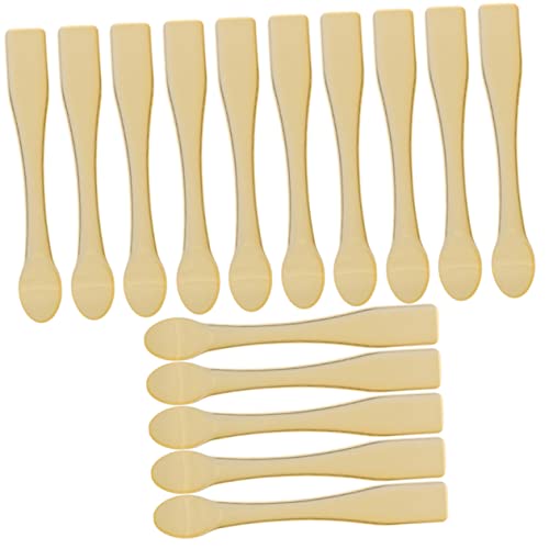 Healvian 15 Stück Make up Löffel Aus Kunststoff Kosmetik Spatel Für Gesichtscreme Und Masken Hygienische Anwendung Für Hautpflege Für Selbstgemacht Kosmetik Und Reisen Goldfarbenes von Healvian