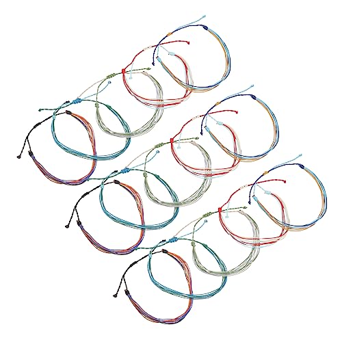 Healvian 16stücke Gewebte Fußkettchen Im Böhmischen Stil Farbige Schnurarmbänder Verstellbare Strand-fußkettchen Geflochtene Armbänder Für Sommertage Leichter Strandschmuck Mit Schnür-Desig von Healvian