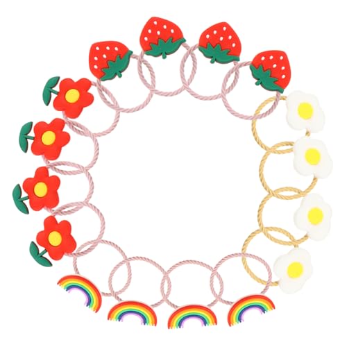 Healvian 16 Stück Haargummis Obst Motiv Praktische Leichte Haarbänder für Mädchen Farbenfrohe Stylische Haarschmuck Accessoires für Fotos Partys Alltag und von Healvian
