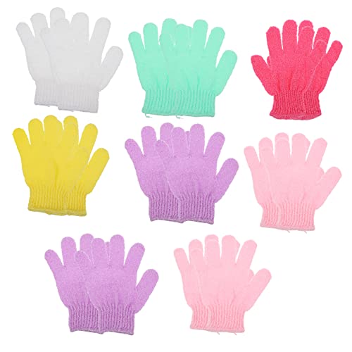 Healvian 16St Fünf-Finger-Badehandschuhe Peeling-Peelinghandschuhe für den Körper extra große Handtücher exfoliating glove exfoliate gloves Handtuch Wäscher schützende Duschhandschuhe Zelle von Healvian