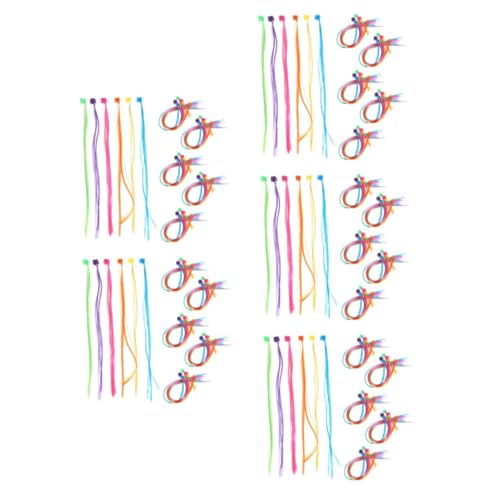 Healvian 180 Stck. Teiliges Clip In Haarverlängerungen für Mädchen Bunte Glatte Zöpfe Einfache Anwendung für Halloween Cosplay und Party Styling von Healvian