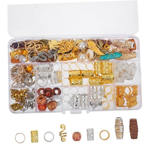 Healvian 184stücke Haarschmuck Dreadlocks Zopf Zubehör Mit Kristallperlen Wiederverwendbare Haarringe Für Verschiedene Haarfarben Geschenkidee Für Familie Und Freunde von Healvian