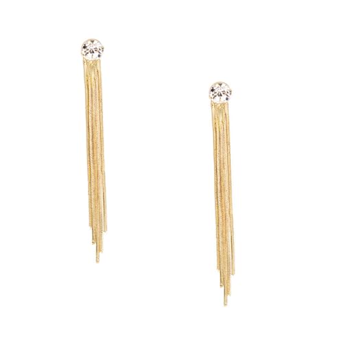 Healvian 1Paar Baumeln Quaste Ohrringe mit Snake Bone Chain Extravaganter Ohrschmuck für Frauen Stilvolle Anhängerohrringe Besondere Anlässe Tägliches von Healvian