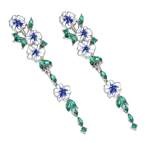 Healvian 1Paar Blumendangle Ohrringe für Frauen Umweltfreundliche Schmuckstücke mit Zirkonia für Partys Hochzeiten Umwerfendes Design Sicher von Healvian