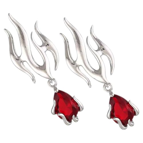 Healvian 1Paar Damen Ohrringe Flammenform Einzigartige Funky Modeohrringe Für Stilvolle Looks Hochwertige Ohrschmuck Für Statement Accessoire von Healvian