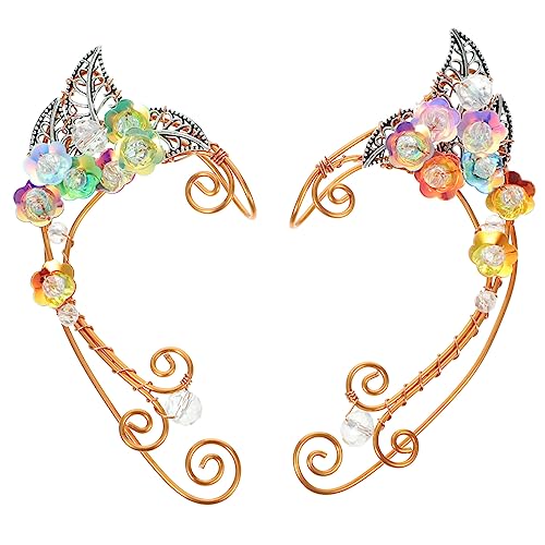 Healvian 1Paar Damen Ohrwickel Ohrringe mit Clip Handgemachte Ohrstulpen für Partys Cosplay Besondere Anlässe Einzigartiges Design für Frauen Healvian 1Paar Damen Ohrwickel Ohrringe mit Clip Handgemachte Ohrstulpen für Partys Cosplay Besondere Anlässe Einzigartiges Design für Frauen von Healvian