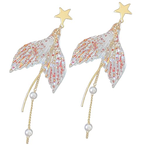 Healvian 1Paar Dangle Meerjungfrau Ohrringe Mit Perlenquasten Lange Ohrhänger Für Frauen Perfektes Hochzeitsgeschenk Modisches Accessoire Für Besondere Anlässe Healvian 1Paar Dangle Meerjungfrau Ohrringe Mit Perlenquasten Lange Ohrhänger Für Frauen Perfektes Hochzeitsgeschenk Modisches Accessoire Für Besondere Anlässe von Healvian