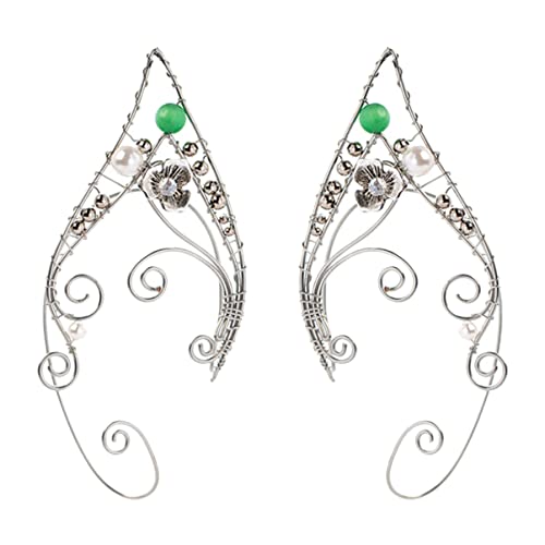 Healvian 1Paar Elf Ohr Manschetten Ohrringe Clip Handgefertigte Ohrclips für Damen Elf Ohr Accessoires für Besondere Anlässe Hypoallergen Elegant Auffällig Healvian 1Paar Elf Ohr Manschetten Ohrringe Clip Handgefertigte Ohrclips für Damen Elf Ohr Accessoires für Besondere Anlässe Hypoallergen Elegant Auffällig von Healvian