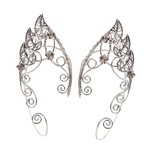 Healvian 1Paar Elf Ohrclips nicht Durchdringende Ohrmanschetten im Elfenstil Modischer Ohrschmuck für Frauen Exquisites Design für von Healvian