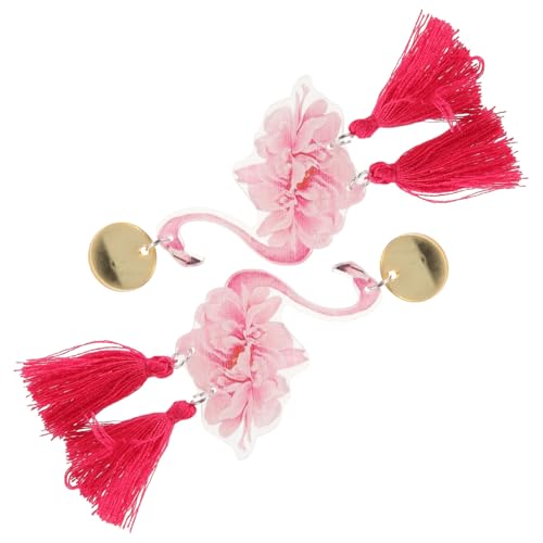 Healvian 1paar Flamingo Quaste Ohrringe Für Frauen Süße Tier Ohrhänger Mit Einzigartigem Design Hängende Deko-ohrringe Für Partys Und Alltag von Healvian