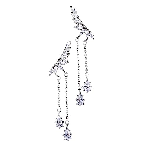 Healvian 1Paar Form Ohrhänger Wasserfall Ohrstecker für Frauen Silber für Hochzeiten Partys Besondere Anlässe Glänzendes Design mit Rhinestone Healvian 1Paar Form Ohrhänger Wasserfall Ohrstecker für Frauen Silber für Hochzeiten Partys Besondere Anlässe Glänzendes Design mit Rhinestone von Healvian