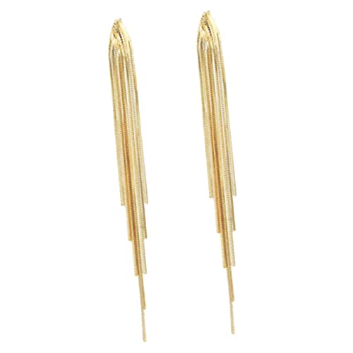 Healvian 1Paar Goldene Quastenohrringe für Damen Eleganter Ohrhänger mit Tassel Leicht für Partys Hochzeiten Perfektes Accessoire für Outfit Healvian 1Paar Goldene Quastenohrringe für Damen Eleganter Ohrhänger mit Tassel Leicht für Partys Hochzeiten Perfektes Accessoire für Outfit von Healvian