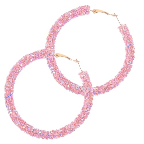 Healvian 1Paar Große Ohrringe Glänzende Kreolen Für Frauen Stilvolle Ohrschmuck Accessoires Ohrringe Für Besondere Anlässe Healvian 1Paar Große Ohrringe Glänzende Kreolen Für Frauen Stilvolle Ohrschmuck Accessoires Ohrringe Für Besondere Anlässe von Healvian