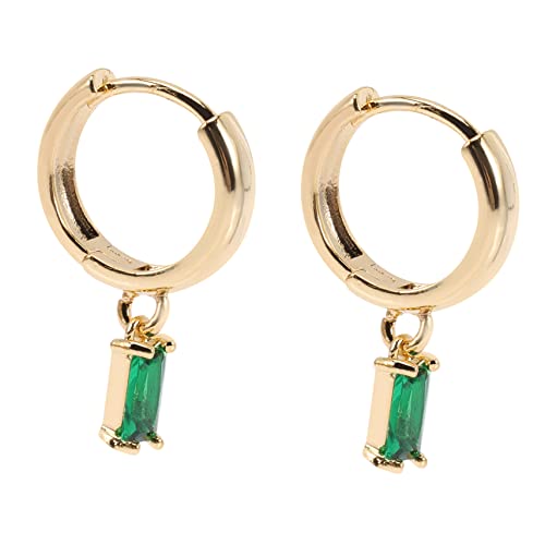 Healvian 1Paar Grüne Ohrringe Damen Drop Ohrringe mit Goldbeschichtung Stilvolle Promohrringe für Besondere Anlässe Valentinstag Hochzeiten von Healvian