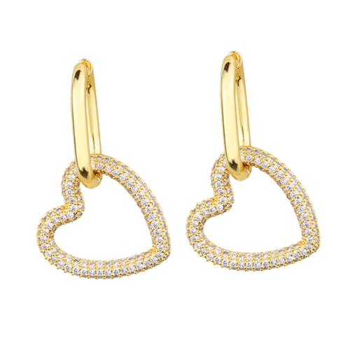 Healvian 1Paar Liebesherz Ohranhänger Für Damen Kupfer Ohrringe Festivalgeschenk Partys Hochzeiten Angenehm Zu Design Healvian 1Paar Liebesherz Ohranhänger Für Damen Kupfer Ohrringe Festivalgeschenk Partys Hochzeiten Angenehm Zu Design von Healvian