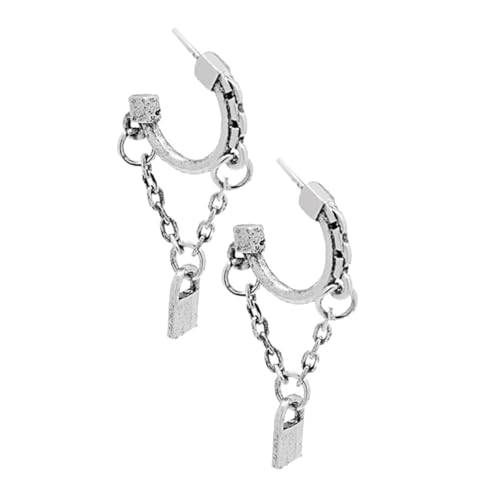 Healvian 1Paar Ohrhänger Mit Kettenschloss Design Kreative Ohrringe Für Partys Perfektes Accessoire Für Auftritte Silberne Ohrstecker Healvian 1Paar Ohrhänger Mit Kettenschloss Design Kreative Ohrringe Für Partys Perfektes Accessoire Für Auftritte Silberne Ohrstecker von Healvian